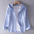 Women's Roberto Russo Hooded Linen Shirt with Buttons | Material: Linen-cotton blend 0
