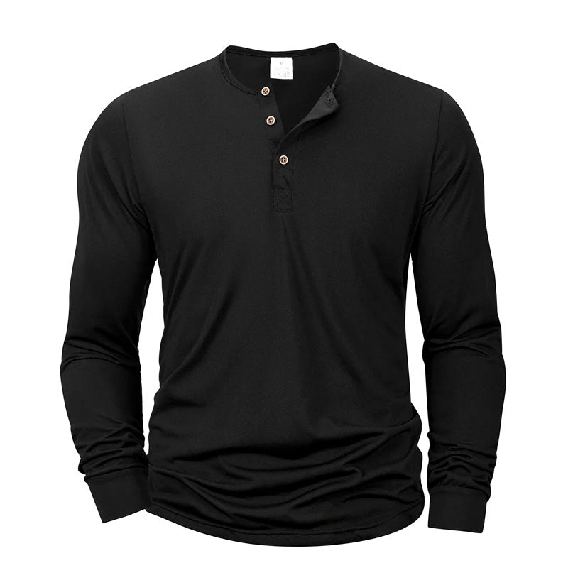 Women's Roberto Russo Long Sleeve Henley Shirt | Collar: Henley neckline 4