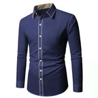 Women's Roberto Russo Long Sleeve Shirt with Contrast Trim | Collar: Turn-down collar 5