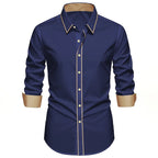 Women's Roberto Russo Long Sleeve Shirt with Contrast Trim | Collar: Turn-down collar 6