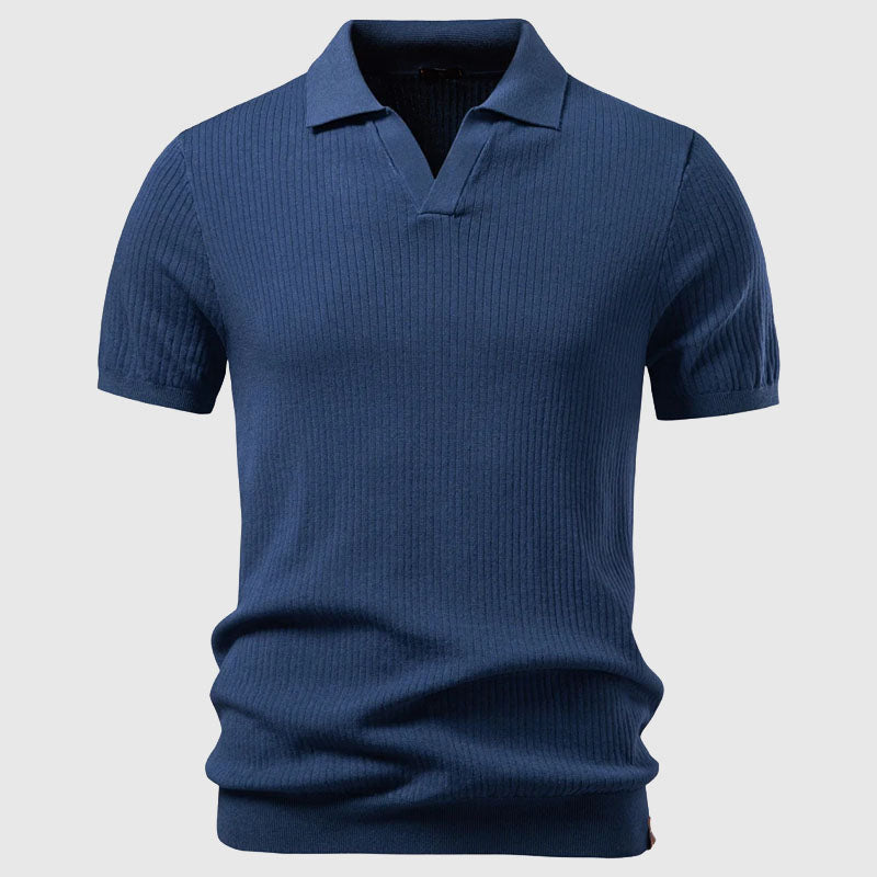 Women's Roberto Russo Polo Shirt with Open Collar | Neckline: Polo collar with open split neck 5