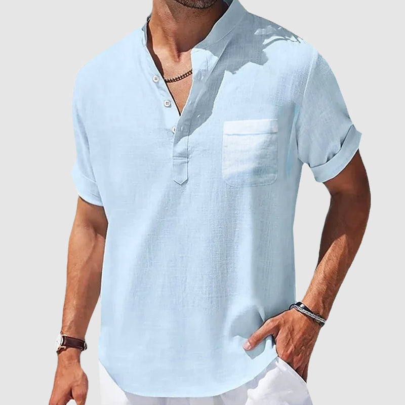 Women's Roberto Russo Sunwalk Henley Shirt | Material: Cotton 1