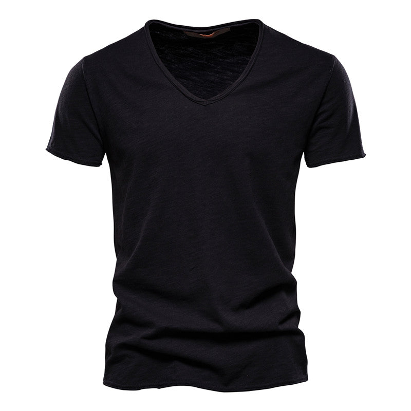 Women's Roberto Russo V-Neck Cotton T-Shirt | Fit: Slim fit cut 1