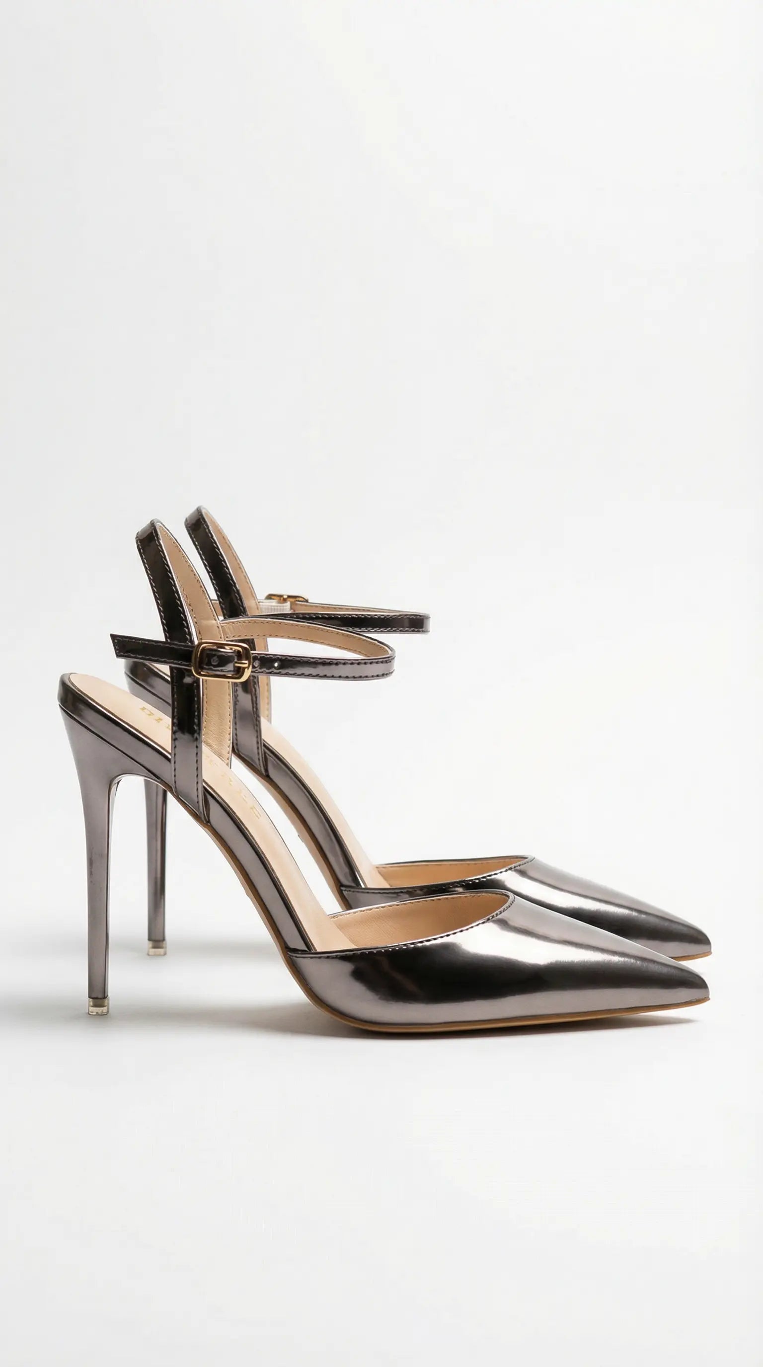 Women's Rosa Mae | Women's Gold Heels with Adjustable Ankle Strap | Elegant Pumps for All-Day Comfort | Luxurious pointe 13