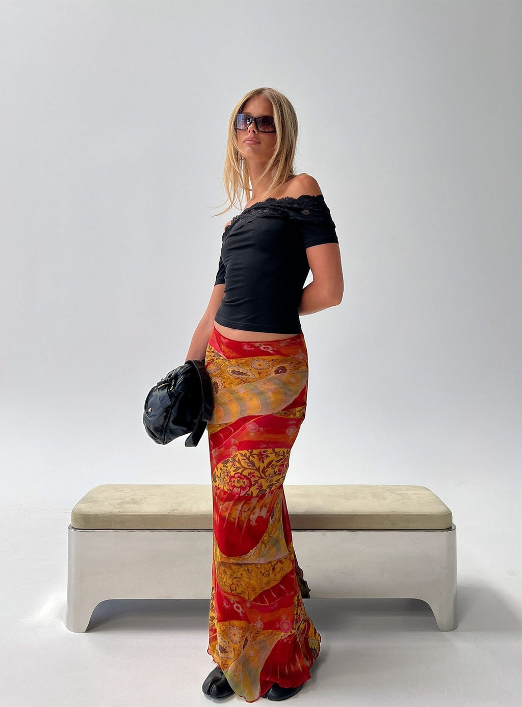 Women's Rowana Maxi Skirt Multi Paisley | Maxi skirt in paisley print with mid-rise fit 0