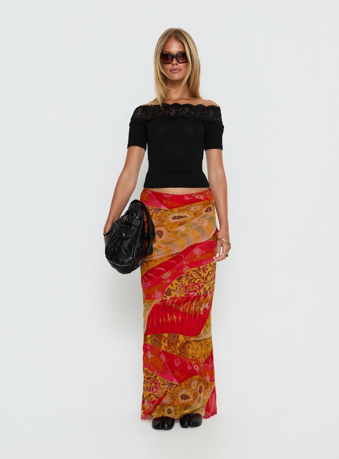Women's Rowana Maxi Skirt Multi Paisley | Maxi skirt in paisley print with mid-rise fit 7