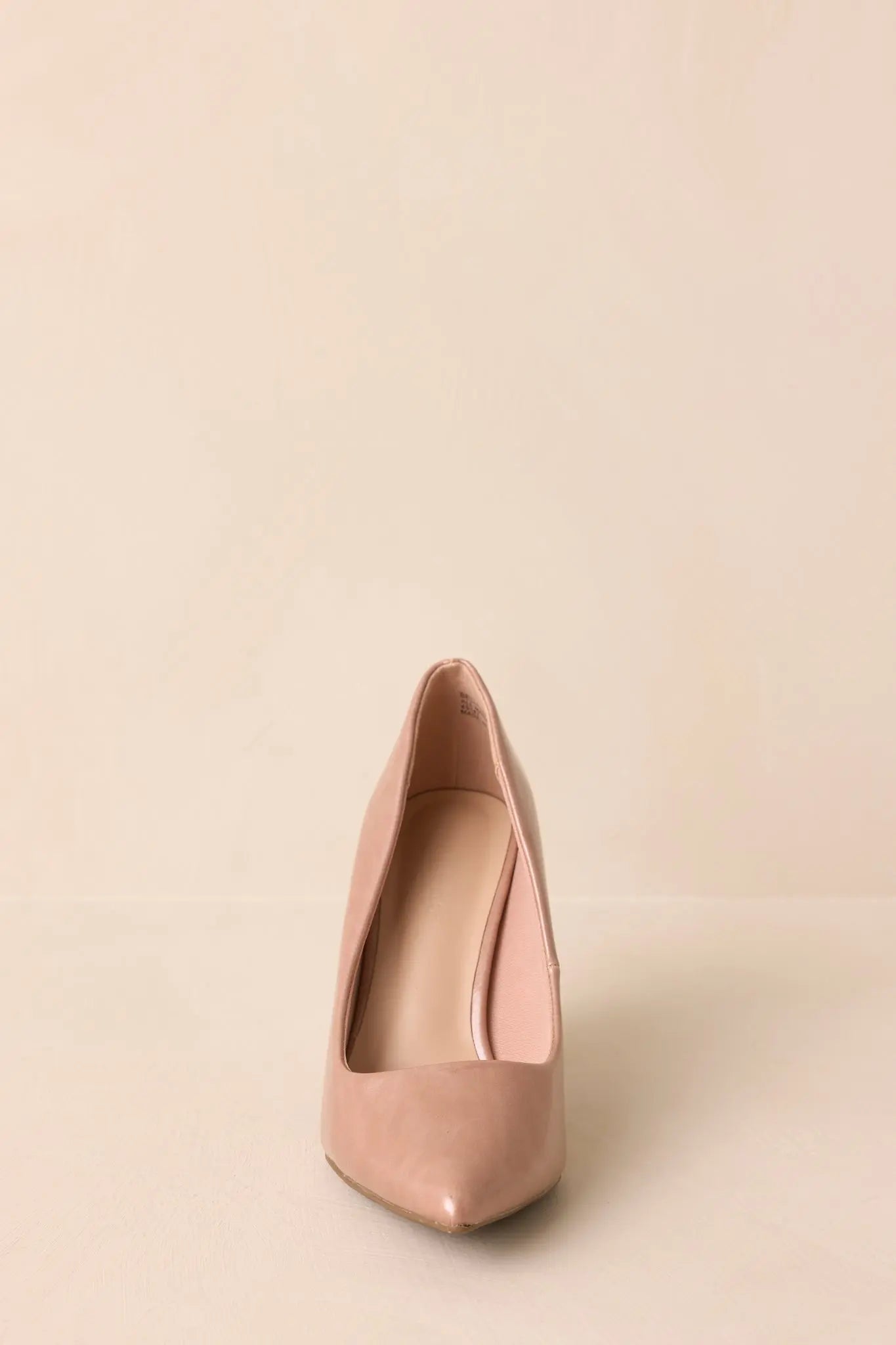 Women's Run The Show Light Mocha Patent Pointed Toe Block Heel Pumps | Heel measures 3.75" 4