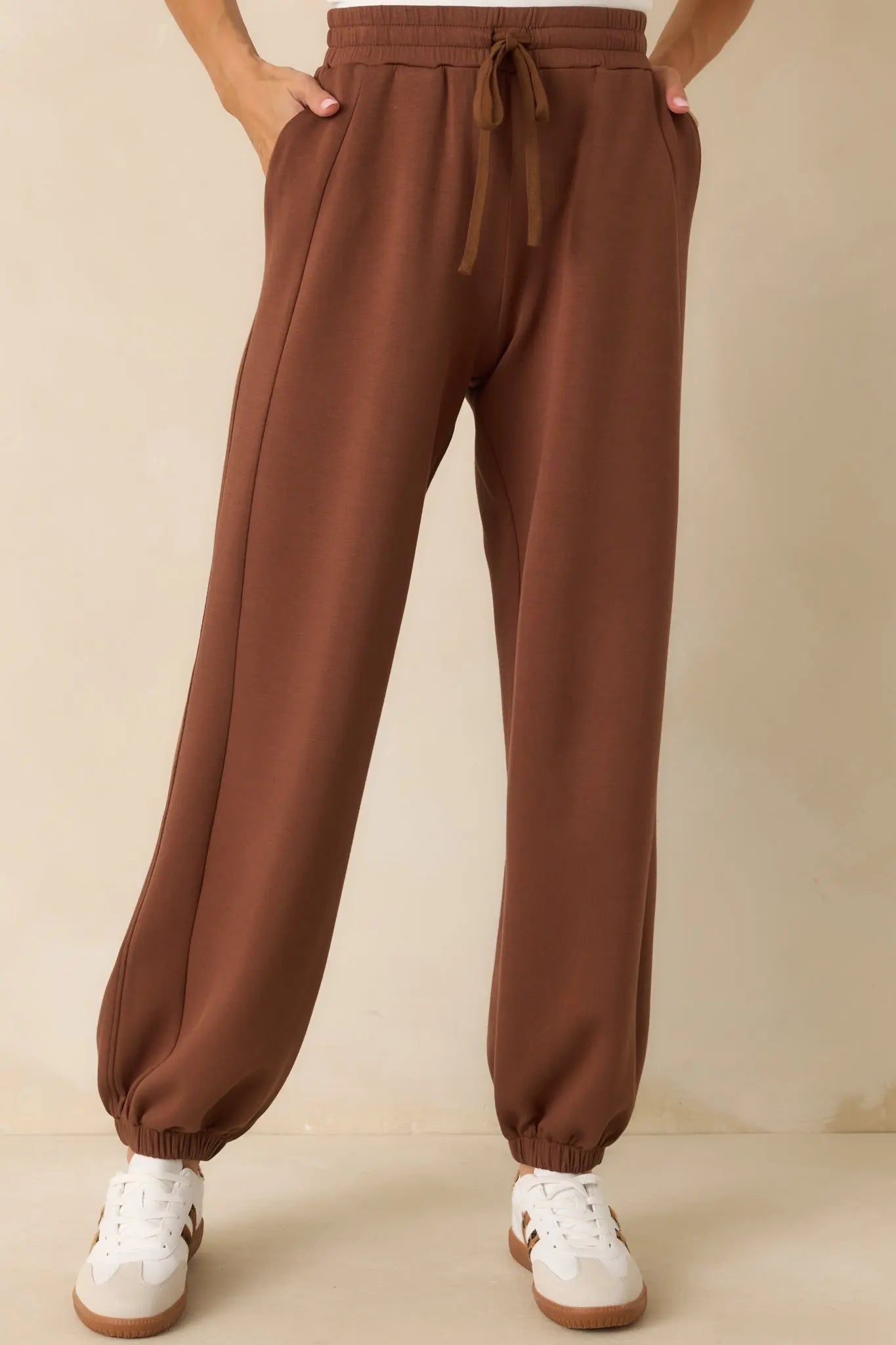 Women's Running Errands Brown Joggers | 46% Rayon 3