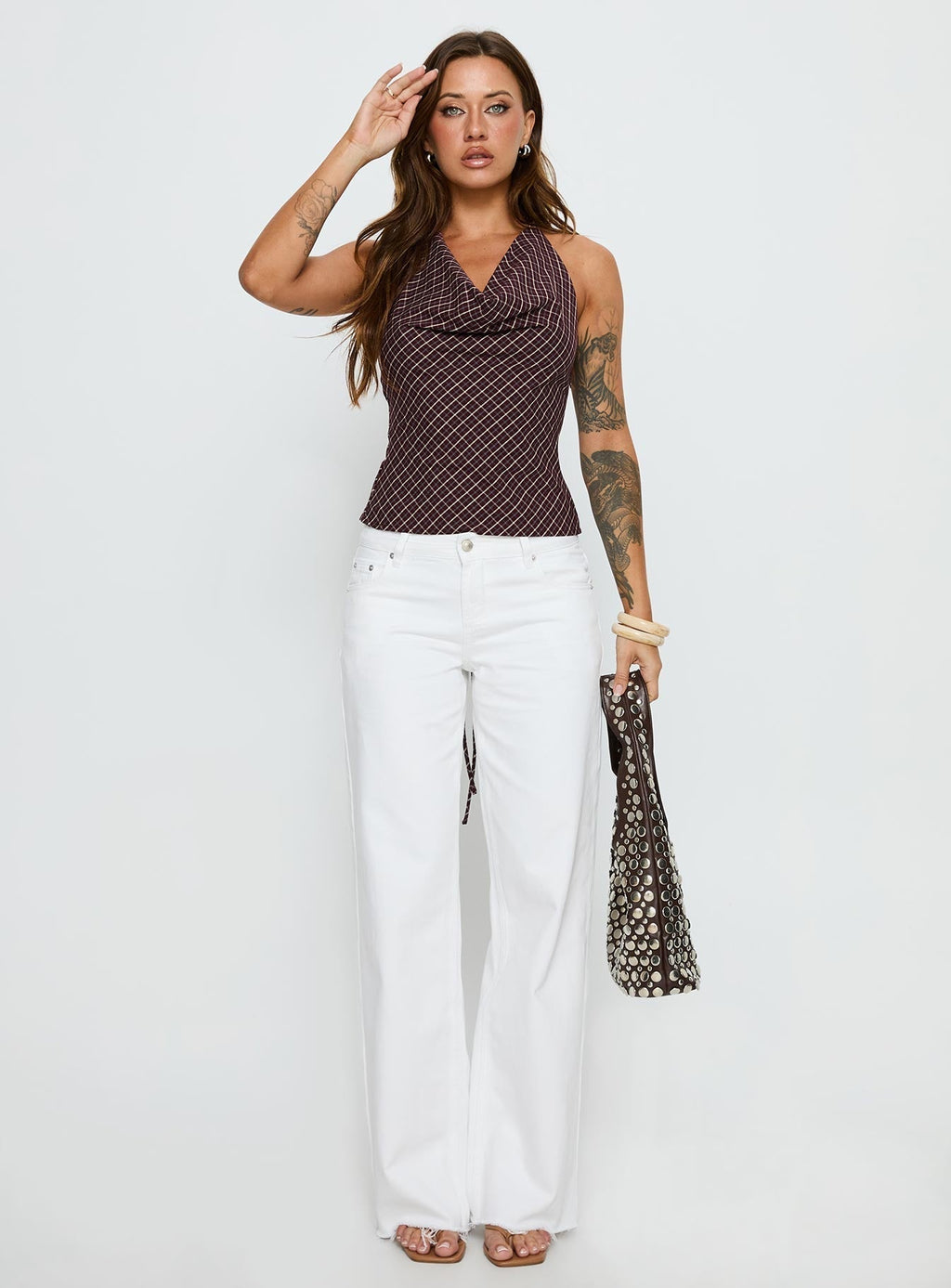 Women's Sabryna Low Rise Straight Leg Jeans White | Denim jeans with a low-rise fit & a wide-leg cut 2