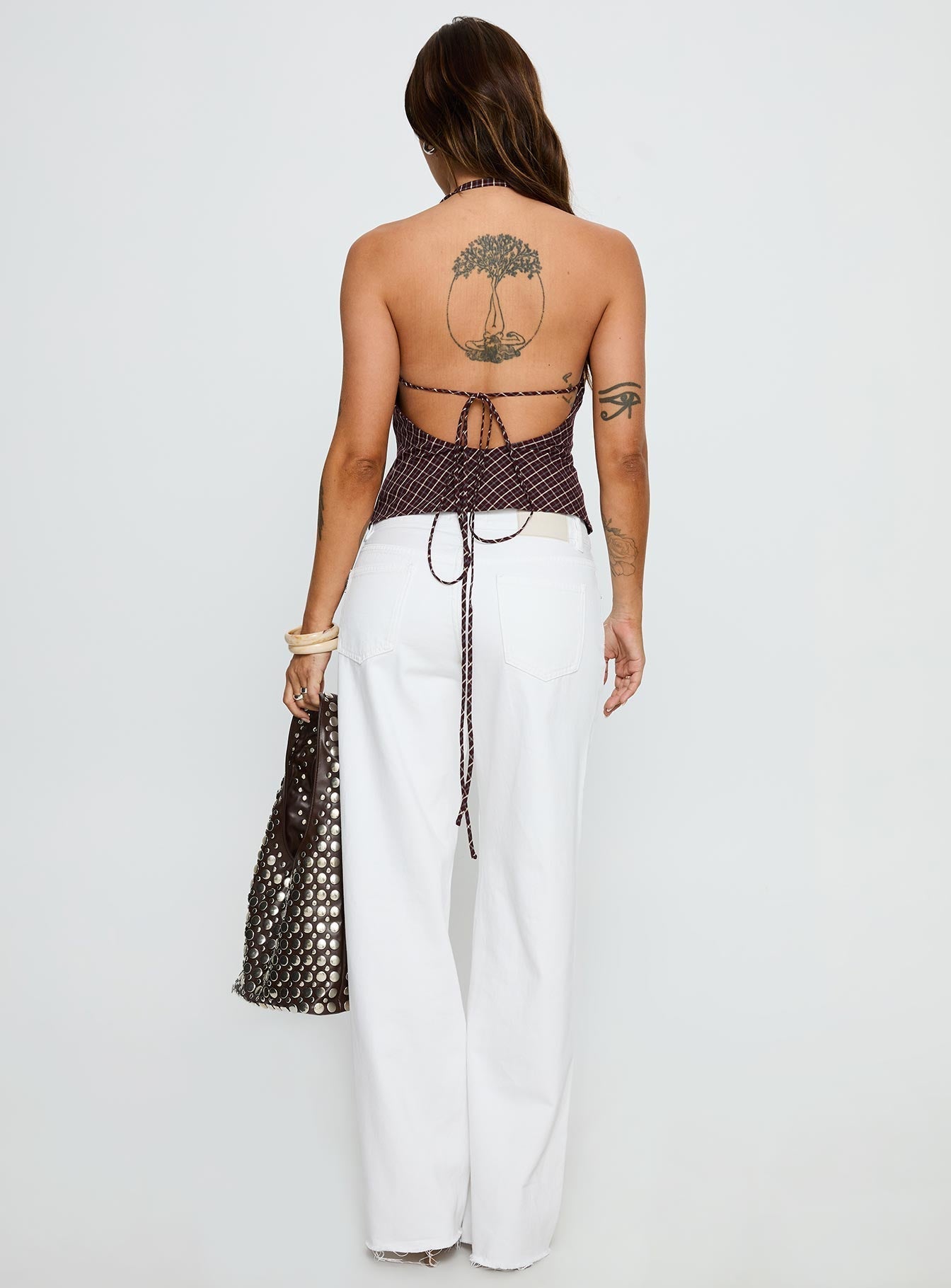 Women's Sabryna Low Rise Straight Leg Jeans White | Denim jeans with a low-rise fit & a wide-leg cut 4