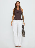Women's Sabryna Low Rise Straight Leg Jeans White | Denim jeans with a low-rise fit & a wide-leg cut 6