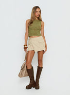 Women's Samarie Cargo Mini Skirt Concrete | Cargo mini skirt with wrap detail & mid-rise fit 2