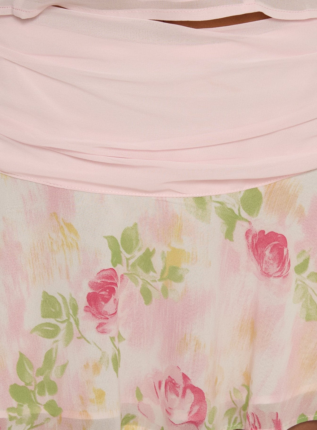 Women's Saphine Mini Skirt Pink Multi | Ruched mini skirt in floral print 4