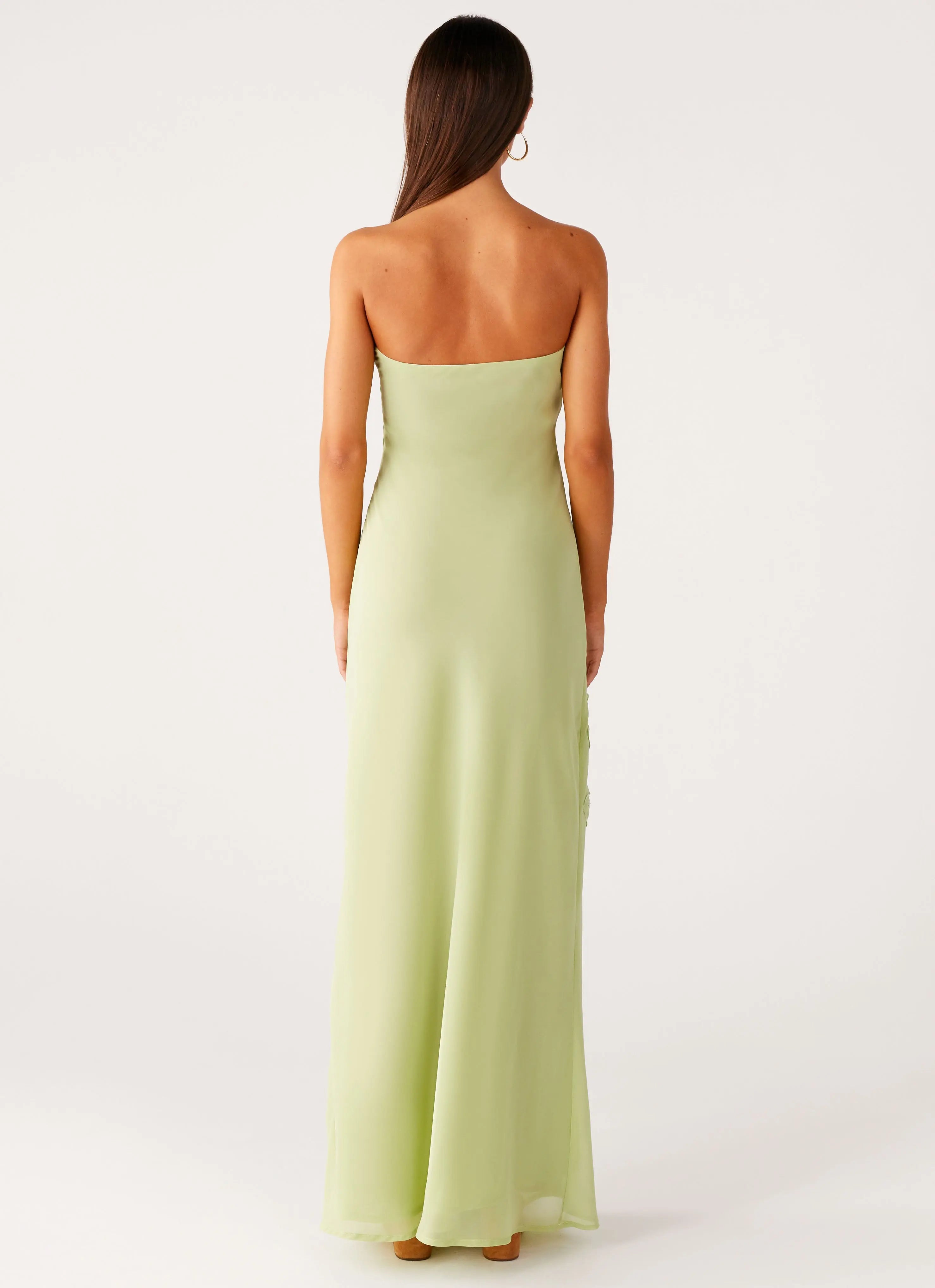 Women's Sassafras Collection | Strapless Maxi Dress with Beaded Flower Detailing | Elegant Evening Wear for Unforgettabl 2