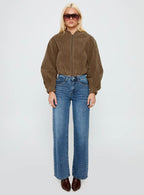 Women's Saving Up Mid Rise Straight Leg Studded Jeans Mid Blue | Stud detail mid-rise denim jeans 6