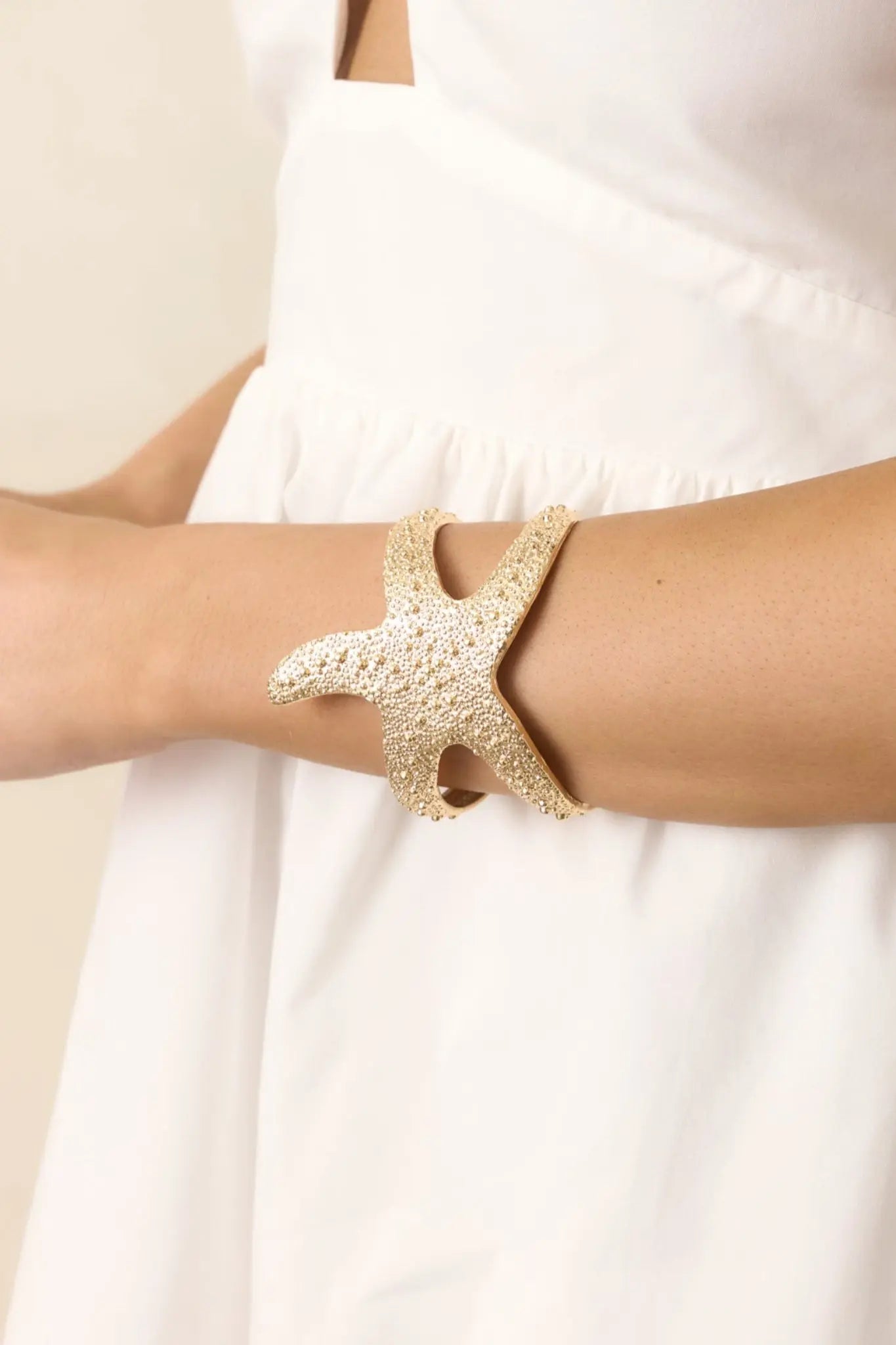 Women's Seas Ahead Gold Starfish Bracelet | This Bracelet Measures 2.5" in Diameter 0