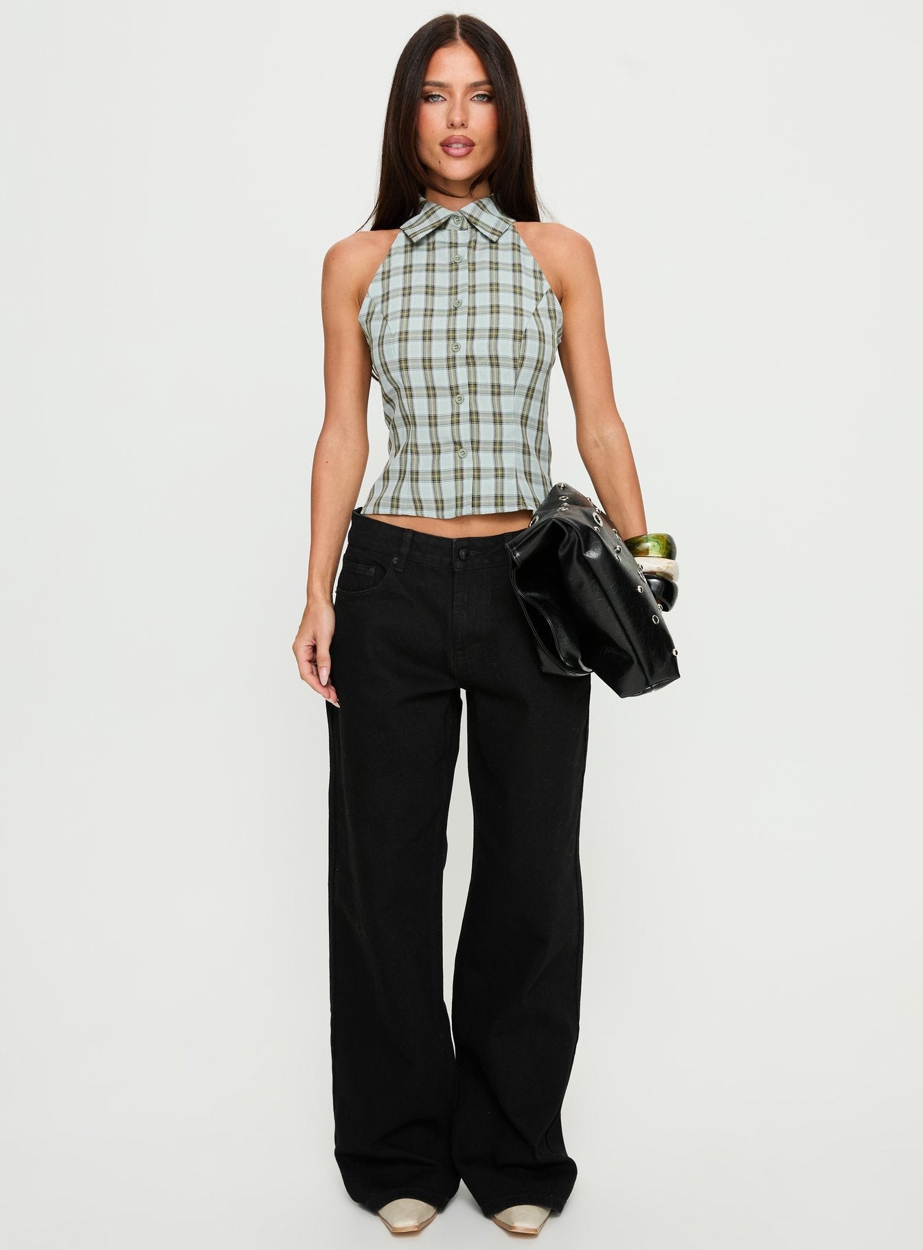 Women's Serenitia Mid Rise Relaxed Jeans Jet Black | Denim jeans with a mid-rise relaxed fit & wide leg 6