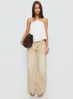 Women's Serenitia Mid Rise Relaxed Jeans Sandy Brown Wash | Jeans in brown-washed denim with a mid-rise 6
