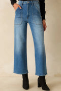 Women's Something Amazing Medium Wash Wide Leg Jeans | 93% Cotton 0