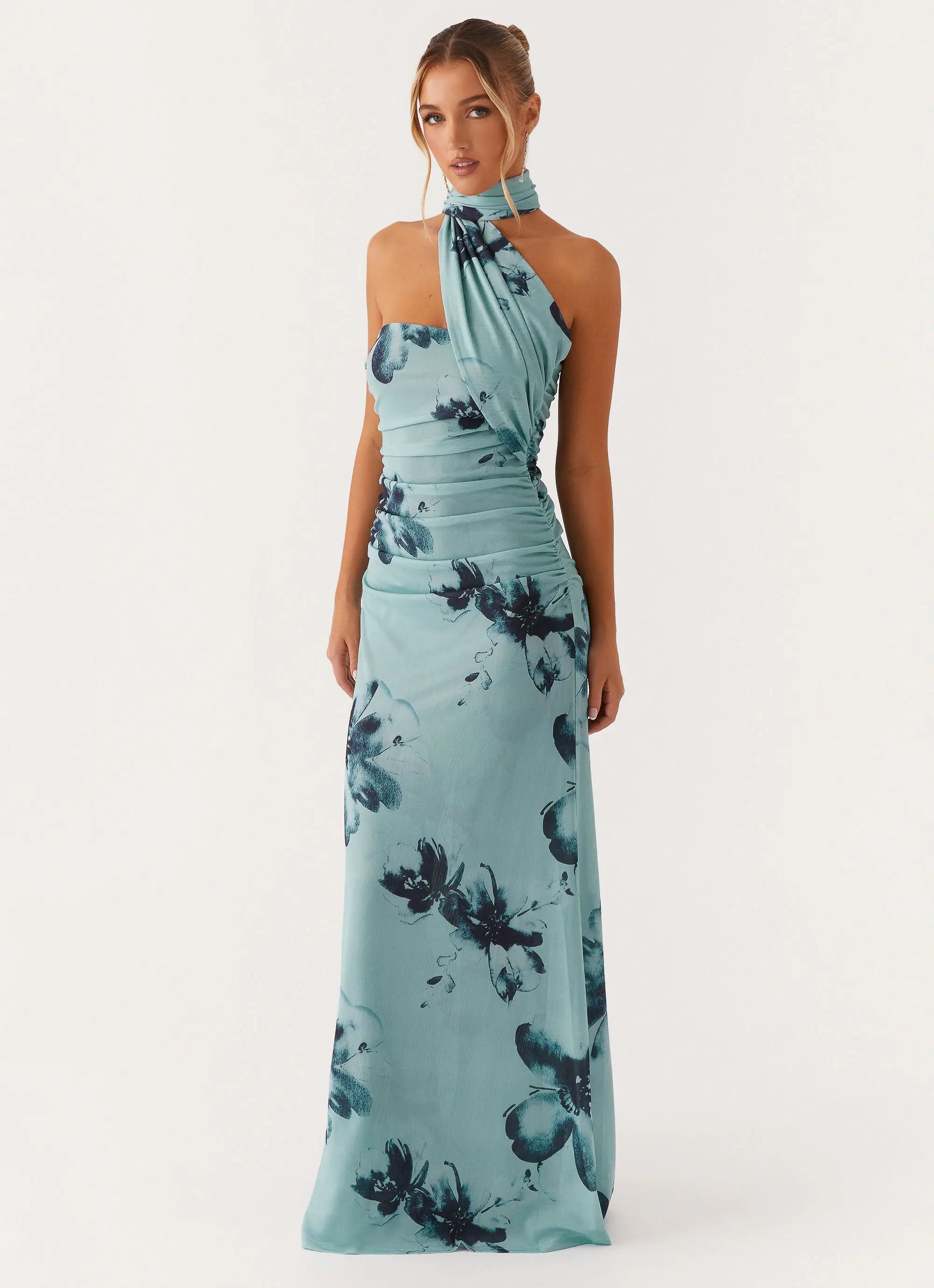 Women's Songbird Collection | Floral Maxi Dress with Strapless Neckline | Elegant Long Dresses for Effortless Style - Wo 1