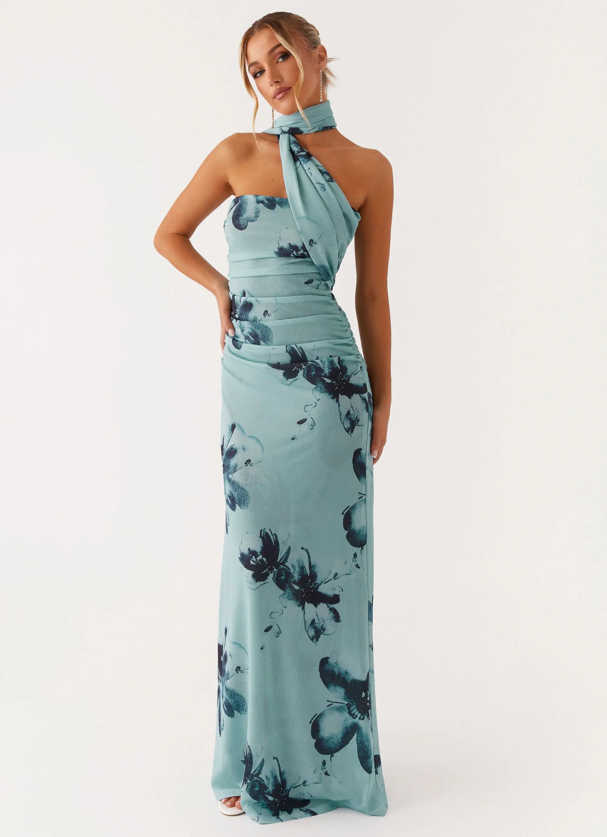 Women's Songbird Collection | Floral Maxi Dress with Strapless Neckline | Elegant Long Dresses for Effortless Style - Wo 3