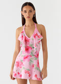 Sophie | Elegant Sequin Halter Mini Dress for Wedding Guests 0