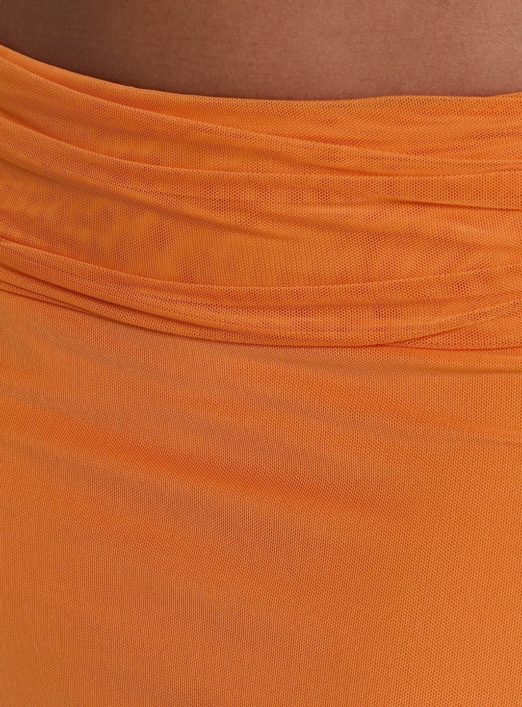Women's Star Fruit Ruched Waist Maxi Skirt Orange 5