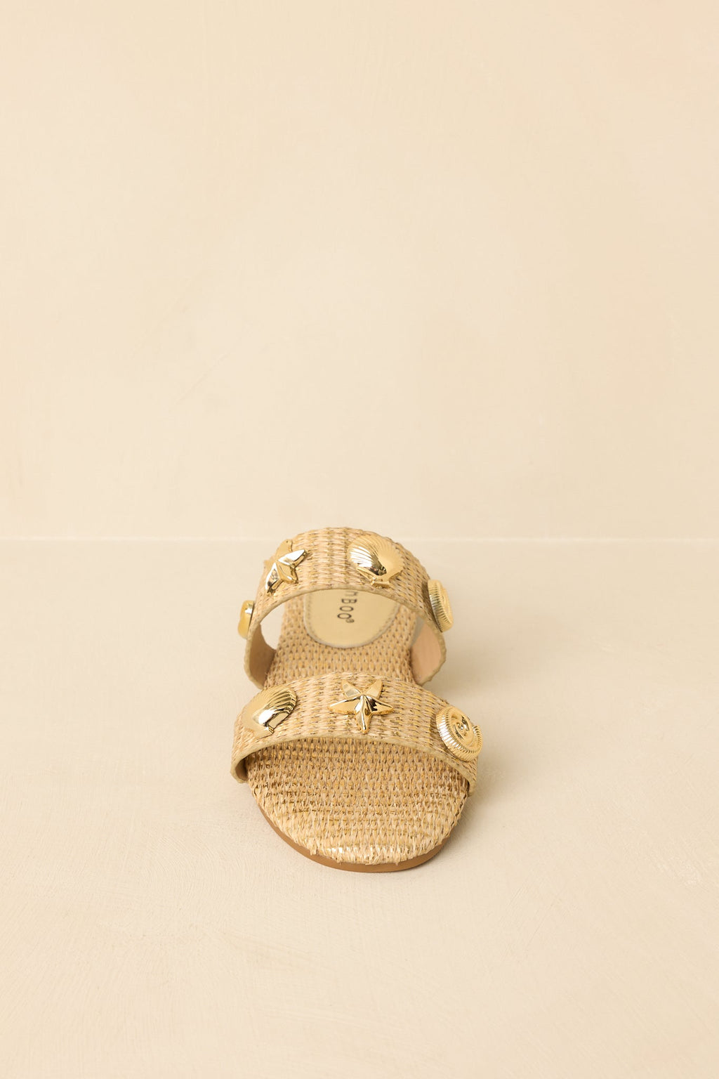 Women's Stay by the Sea Gold Raffia Slip-On Sandals | All Man Made Materials 4