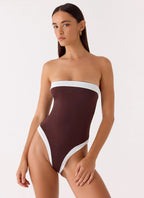 Women's Stylish One Piece Swimsuit with Detachable Strap | Modern Beachwear for Confident Summer Days | Strapless neckli 5