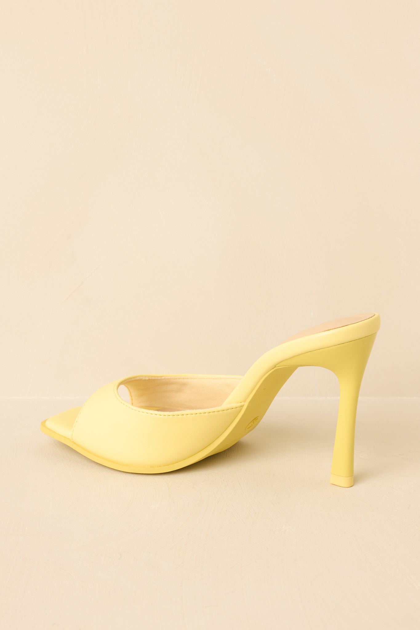 Women's Such a Tease Yellow Square Toe Heeled Mule Sandals | Heel measures 3.75" 5