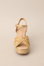 Women's Sunset Steps Natural Espadrille High Heel Platform Sandals | Heel Measures 4" 7