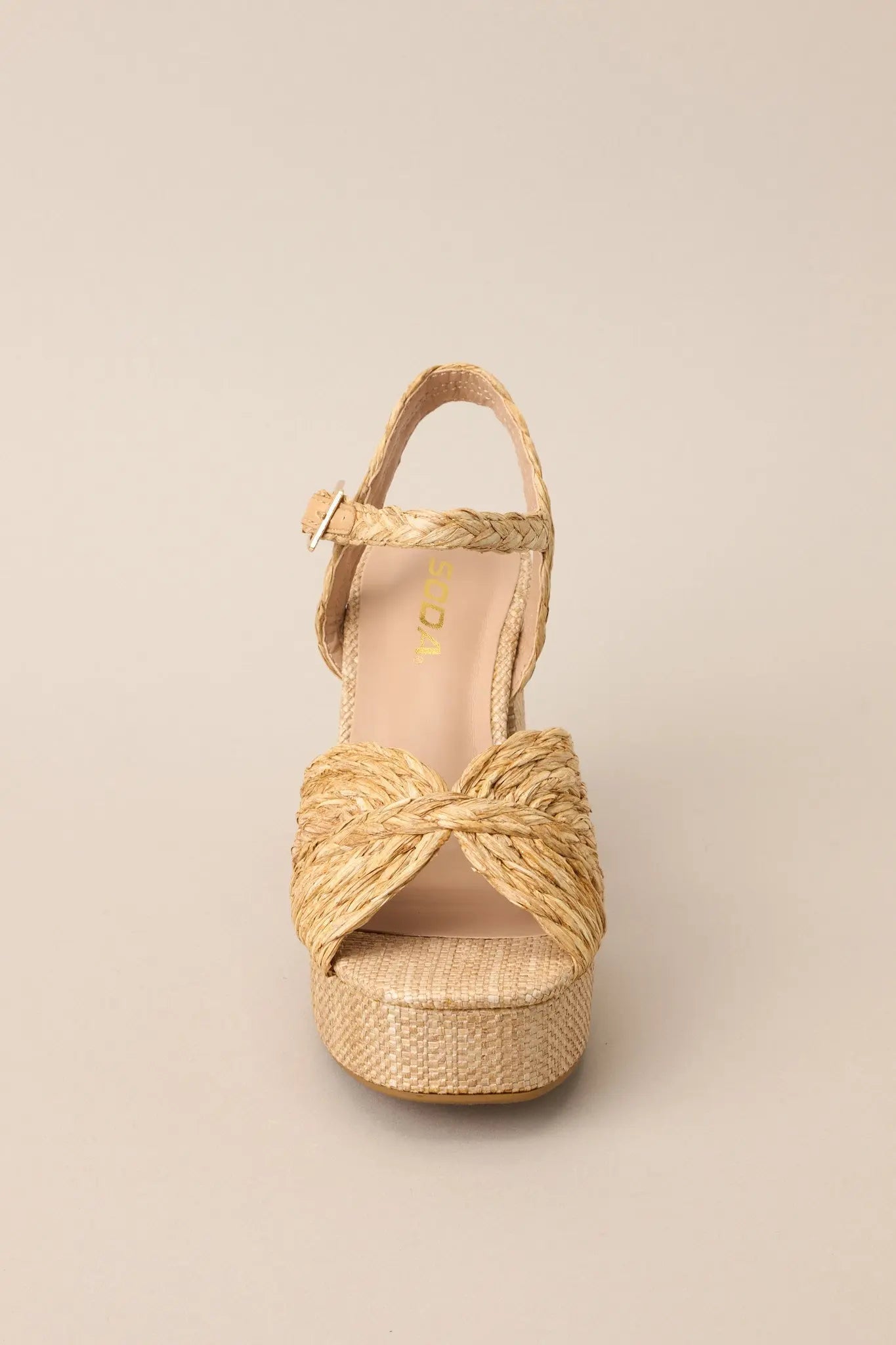 Women's Sunset Steps Natural Espadrille High Heel Platform Sandals | Heel Measures 4" 7