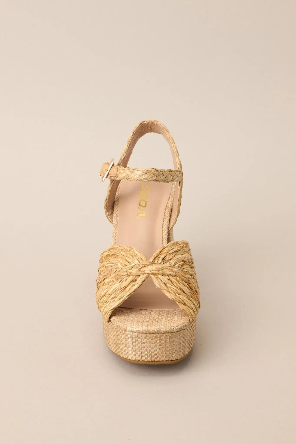Women's Sunset Steps Natural Espadrille High Heel Platform Sandals | Heel Measures 4" 7