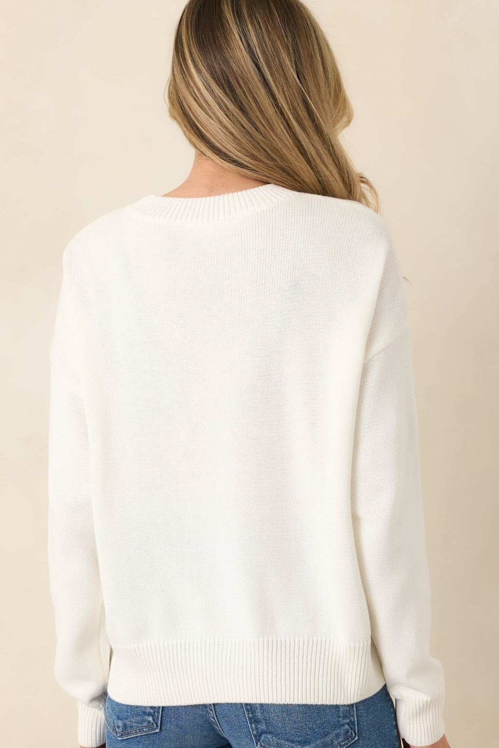 Women's Sweet Selections White Multi Knit Fruit Sweater | 55% Acrylic & 45% Cotton 7