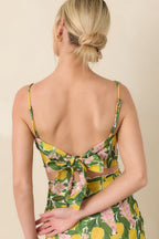 Women's Sweetest in the Grove Yellow Multi Lemon Blossom Crop Top | 65% Cotton & 35% Polyester 6