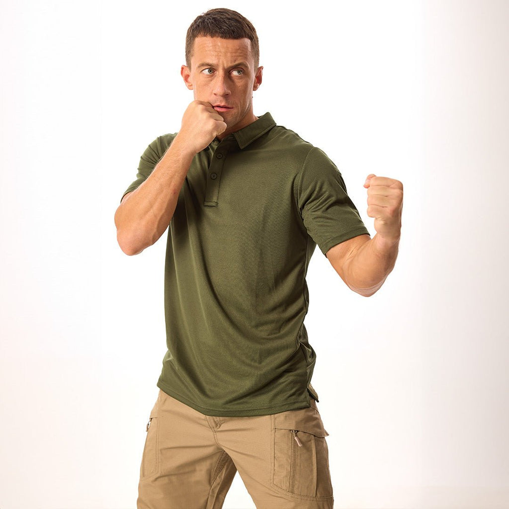 Tactical Performance Polo Shirt with UPF 50+ Sun Protection | Quick-Drying Fabric for Active Outdoor Comfort 1