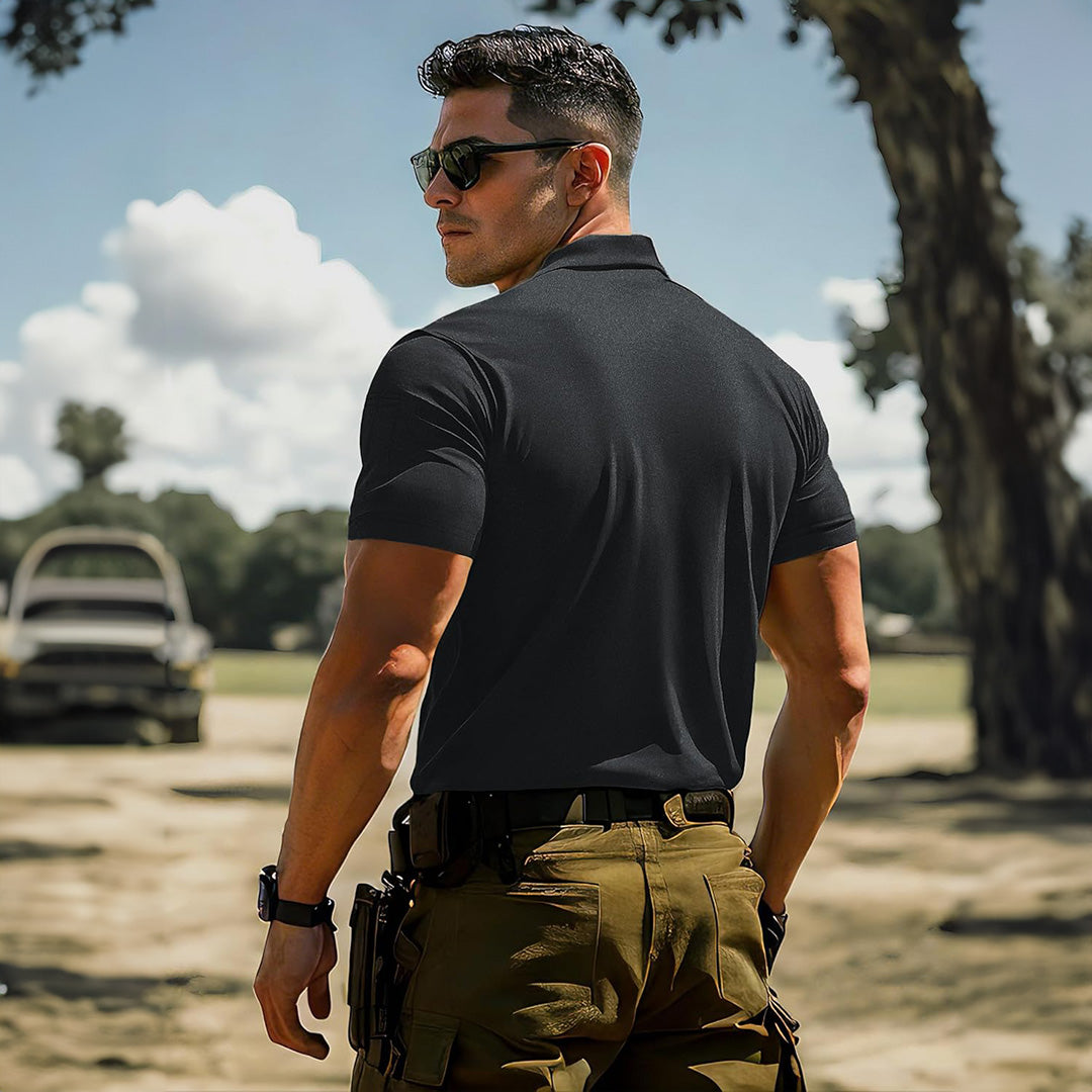 Tactical Performance Polo Shirt with UPF 50+ Sun Protection | Quick-Drying Fabric for Active Outdoor Comfort 7