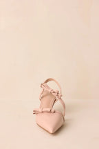 Women's Take A Walk Beige Bow Slingback Kitten Heels | Heel measures 2.5" 6