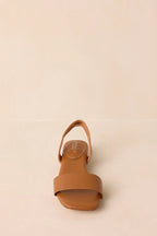 Women's Take It Slow Caramel Brown Faux Leather Sandals | All Man Made Materials 4