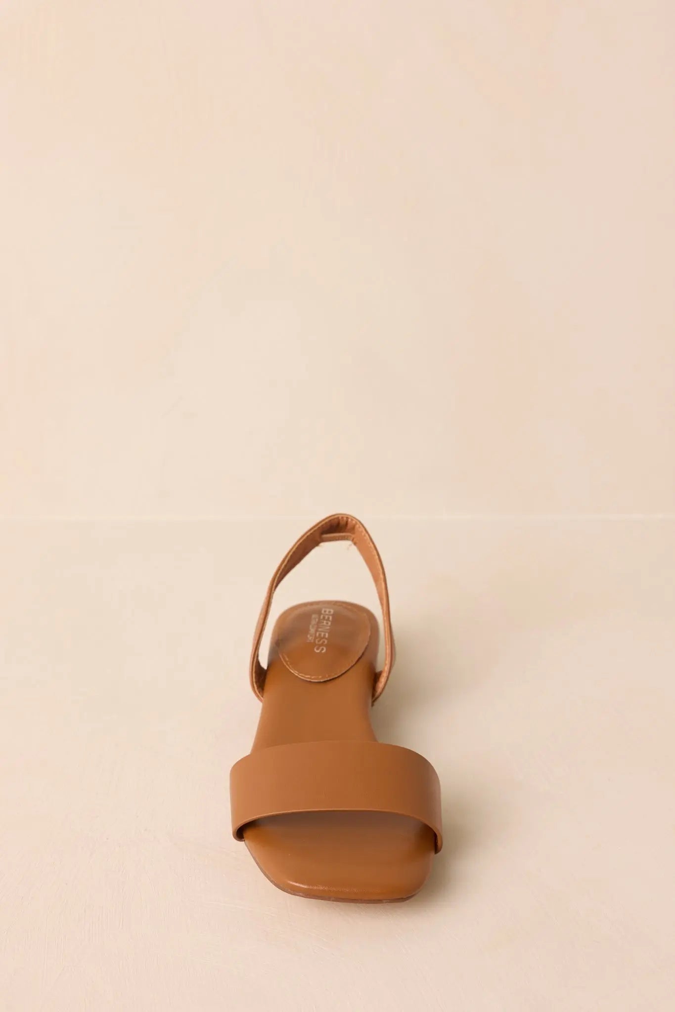 Women's Take It Slow Caramel Brown Faux Leather Sandals | All Man Made Materials 4