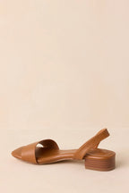 Women's Take It Slow Caramel Brown Faux Leather Sandals | All Man Made Materials 5