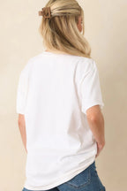 Women's That Island Breeze White Cotton Coastal Market Graphic Tee | 100% Cotton 6
