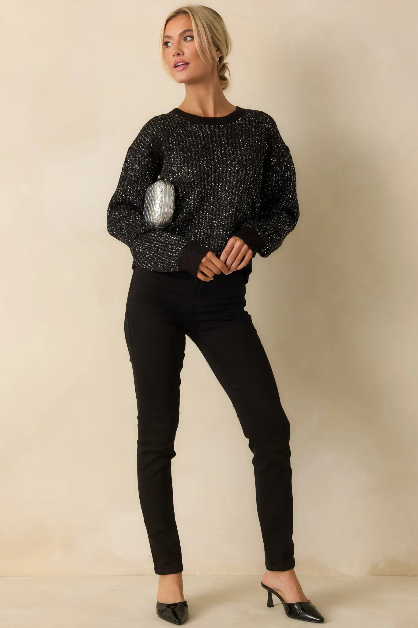 Women's The Edge of It Black Stretch High Waist Jeans | 94.4% Cotton 1