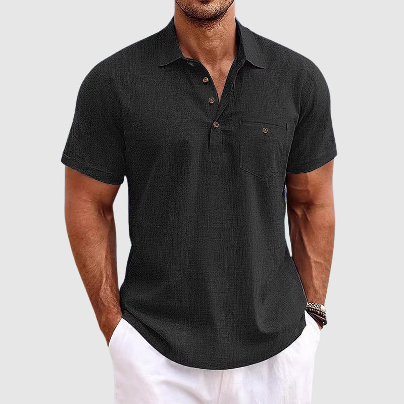 Women's Theodore Willow Linen Polo Shirt | Material: Breathable 1