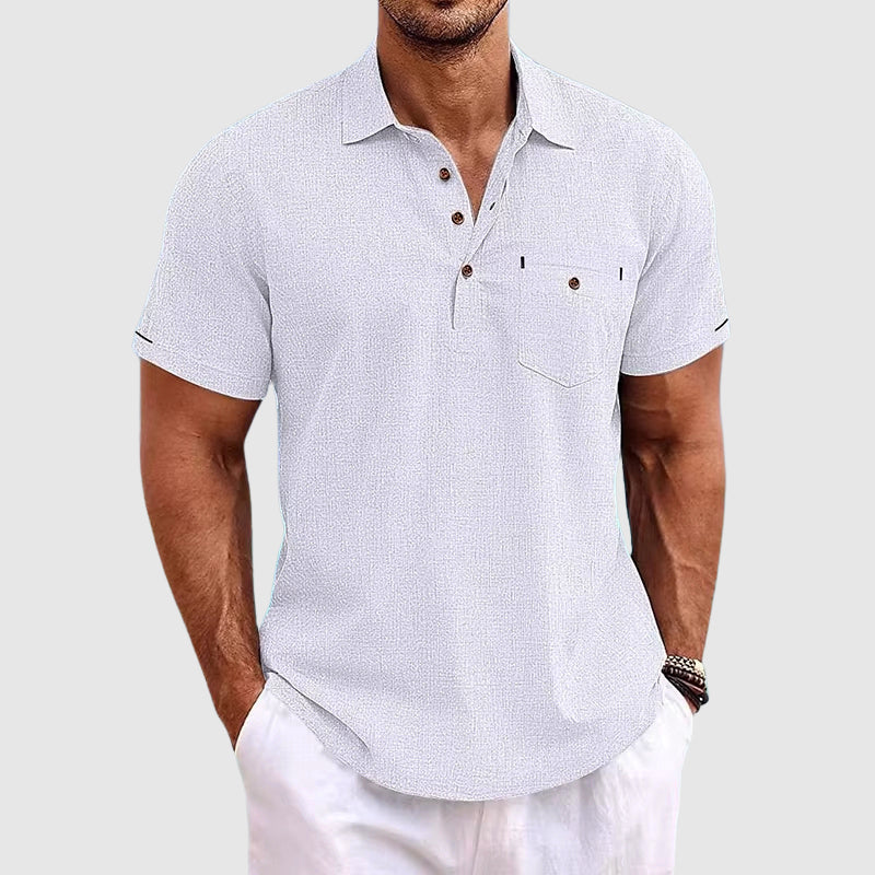 Women's Theodore Willow Linen Polo Shirt | Material: Breathable 2