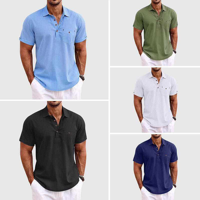 Women's Theodore Willow Linen Polo Shirt | Material: Breathable 5
