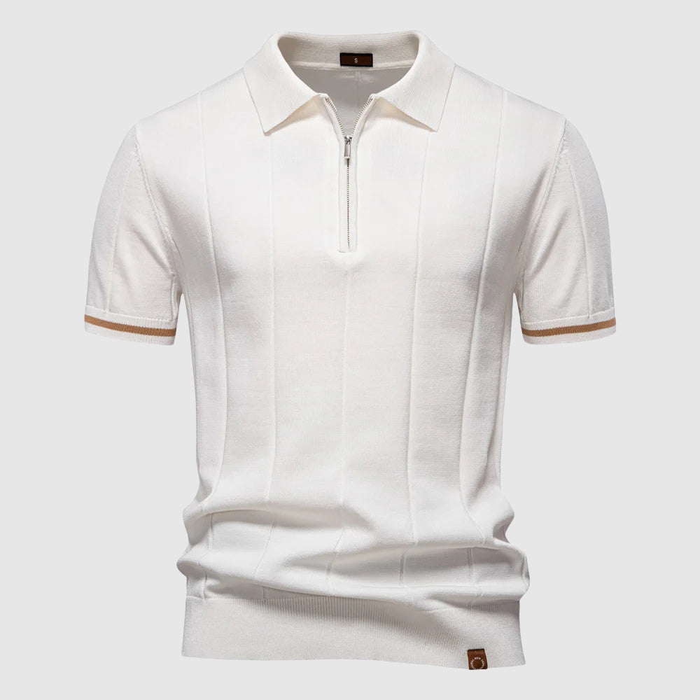 Women's Theodore Willow MetroZip Polo Shirt | Material: Breathable polyester-viscose blend 2