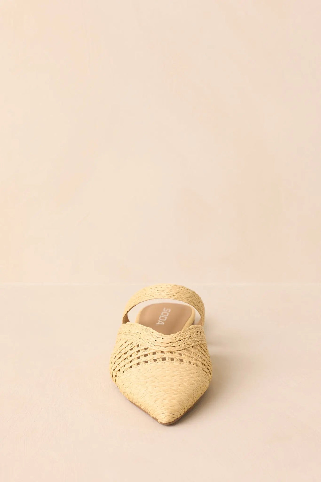 Women's There She Goes Natural Pointed-Toe Woven Raffia Mules | All Man Made Materials 5