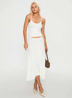 Women's Tidal Midi Skirt Foam | Textured Midi skirt 2