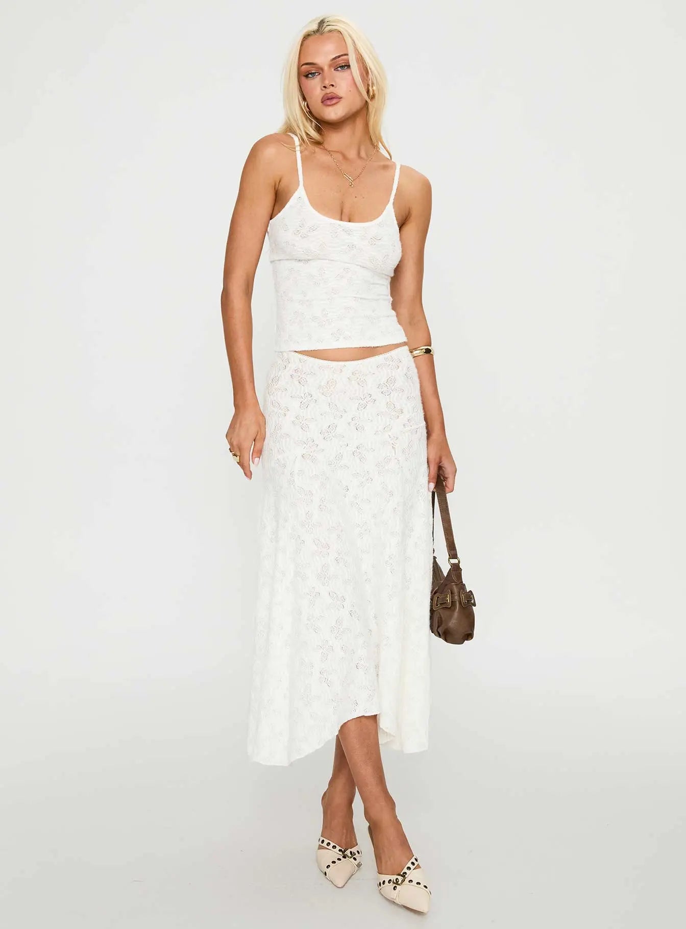Women's Tidal Midi Skirt Foam | Textured Midi skirt 2